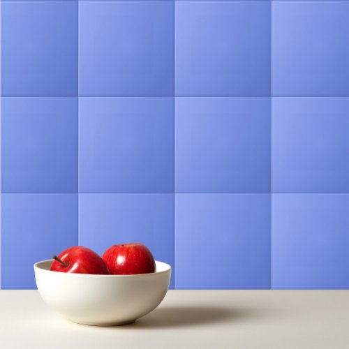 Solid cornflower blue ceramic tile