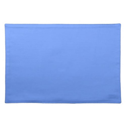 Solid cornflower blue cloth placemat