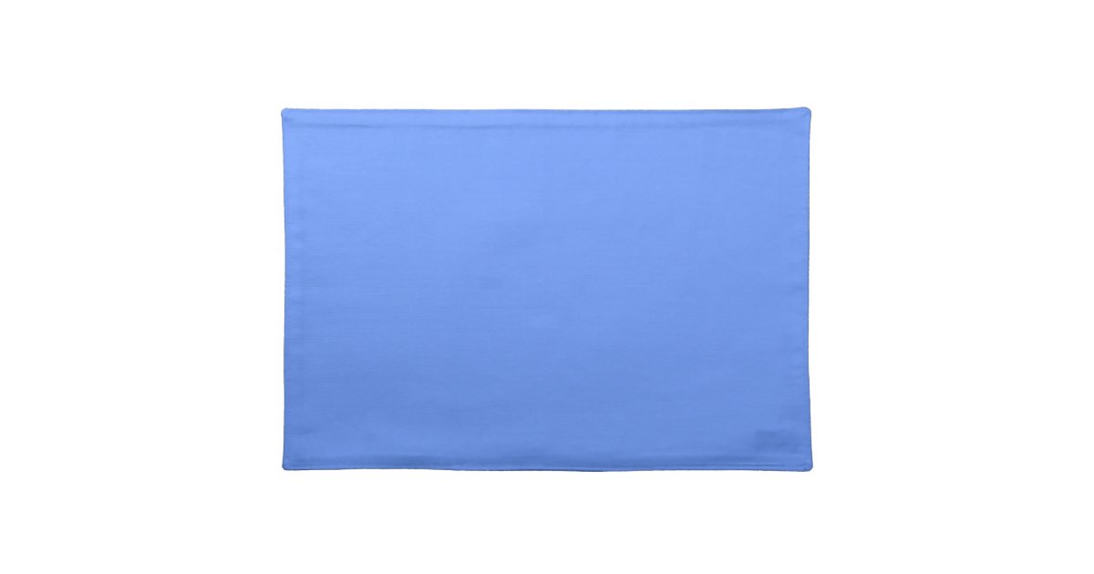 Solid cornflower blue cloth placemat | Zazzle