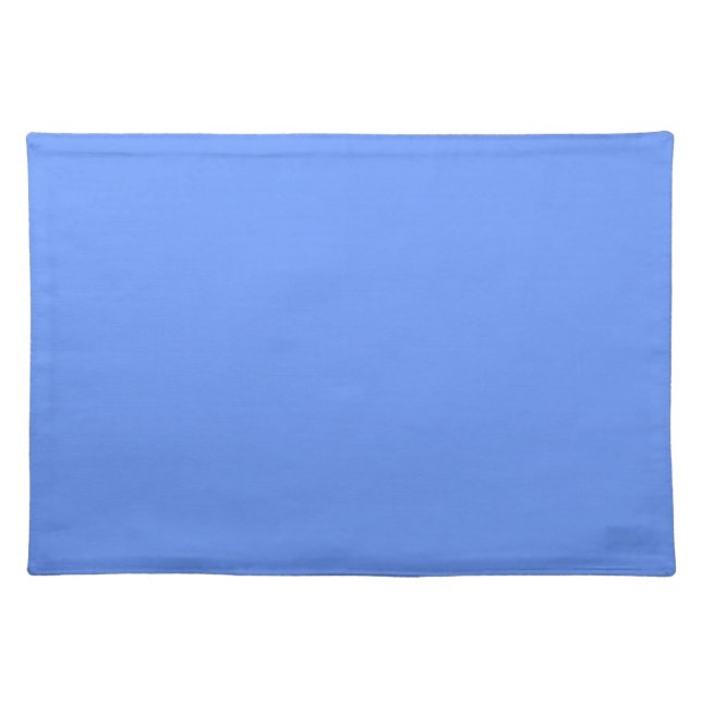 Solid cornflower blue cloth placemat (Front)