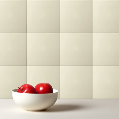 Solid cornsilk beige ceramic tile