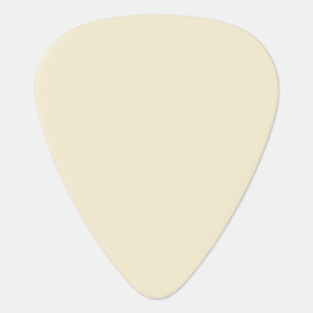 Solid cornsilk beige guitar pick (Front)