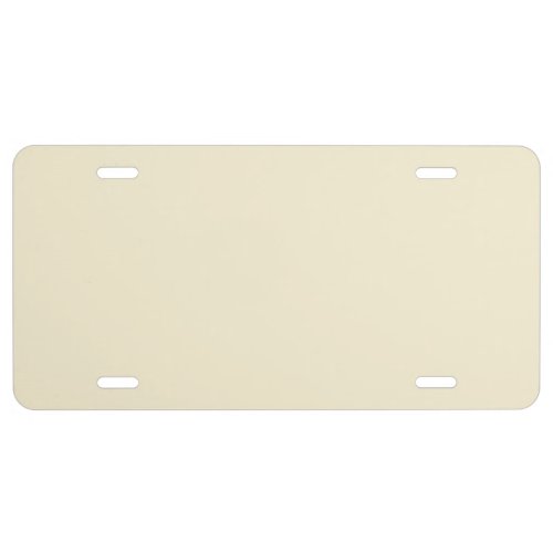 Solid cornsilk beige license plate