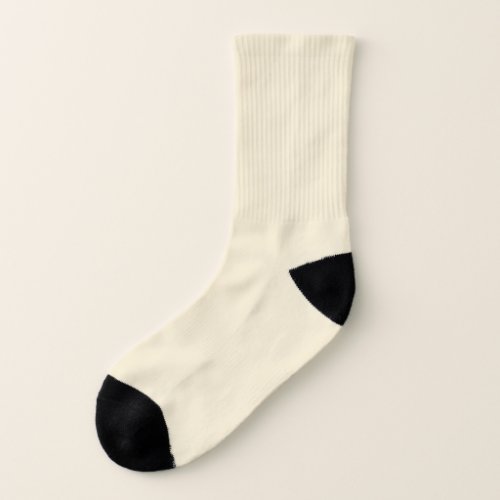 Solid cornsilk beige socks