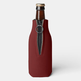 Solid Cranberry Maroon Color Personalize  Bottle Cooler