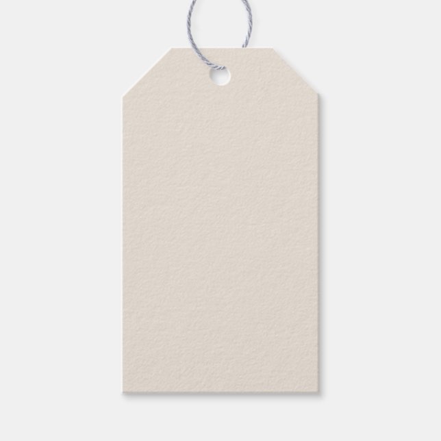 Solid cream beige ivory gift tags (Front)