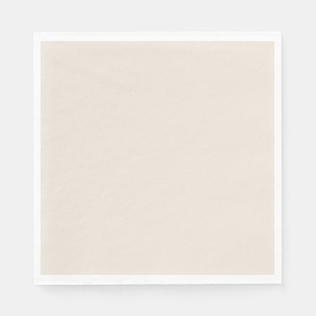Solid cream beige ivory napkins (Front)