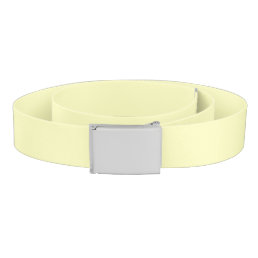 Solid creamy pale yellow belt
