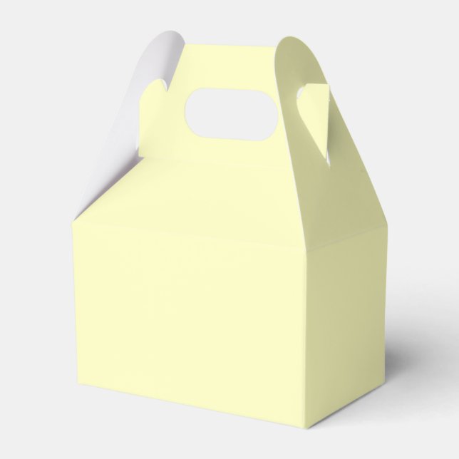 Solid creamy pale yellow favor boxes (Front Side)
