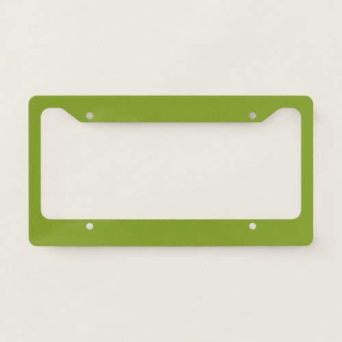 Solid cress green license plate frame