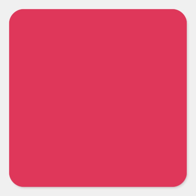 Solid Crimson Square Sticker (Front)