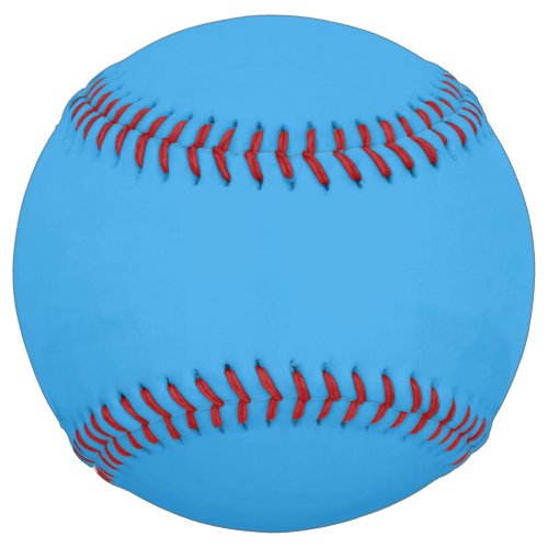 Solid curious bright blue softball