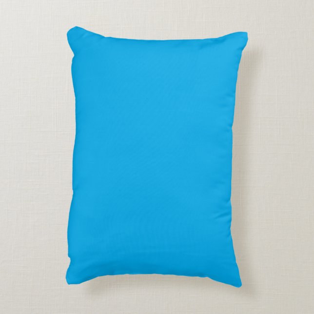 Solid Cyan Blue Background  Accent Pillow (Back(Vertical))