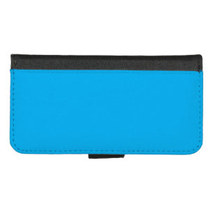 Solid Cyan Blue Background iPhone 8/7 Wallet Case