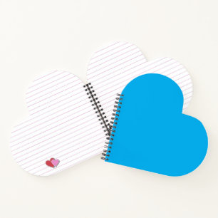 Solid Cyan Blue Background Notebook