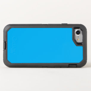 Solid Cyan Blue Background OtterBox Defender iPhone SE/8/7 Case