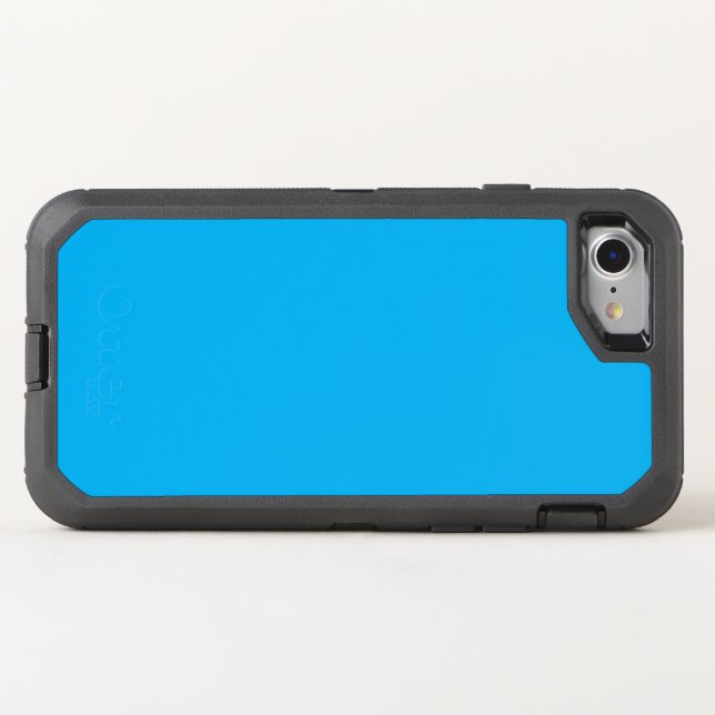 Solid Cyan Blue Background  Otterbox iPhone Case (Back Horizontal)
