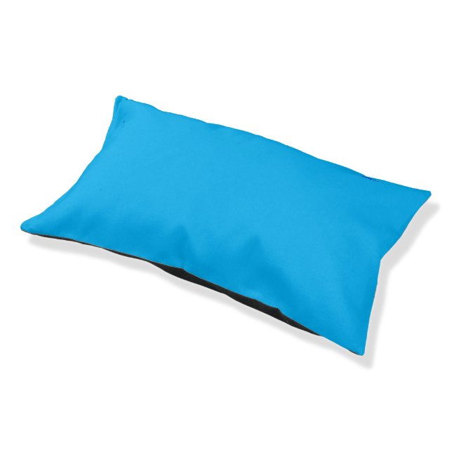 Solid Cyan Blue Background  Pet Bed (Angled)