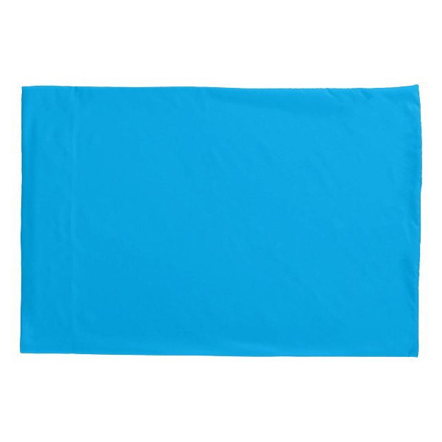 Solid Cyan Blue Background  Pillow Case (Back)