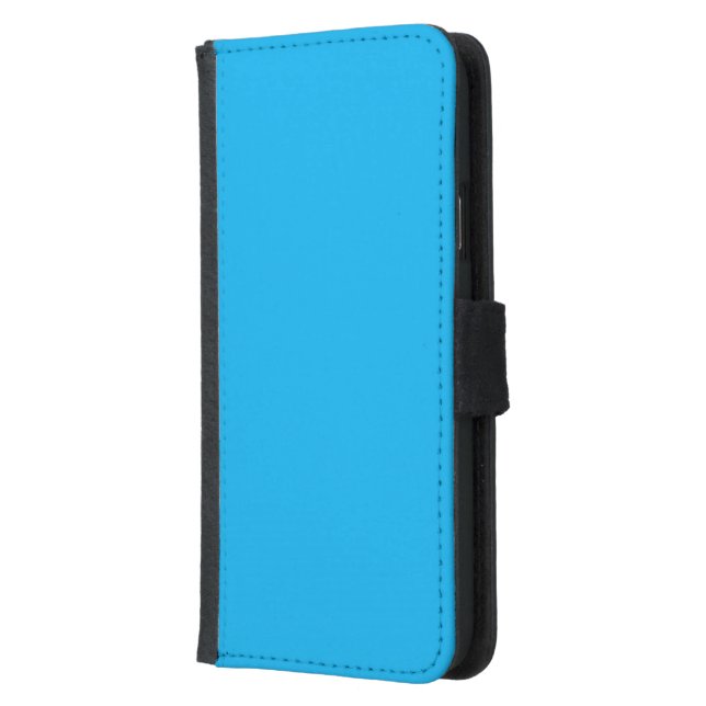 Solid Cyan Blue Background  Samsung Galaxy Wallet Case (Left)