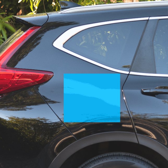 Solid Cyan Blue Background  Sticker (Car Side)