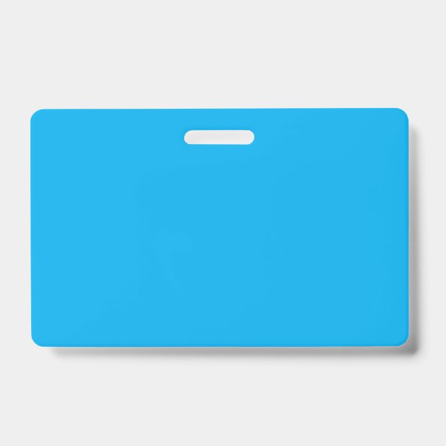 Solid Cyan Blue Background | Summer Minimal Style Badge (Front)