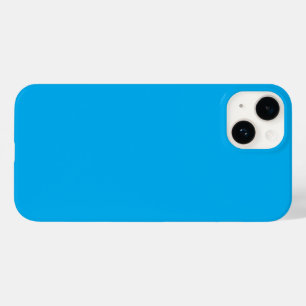 Solid Cyan Blue Background Summer Minimal Style Case-Mate iPhone 14 Case