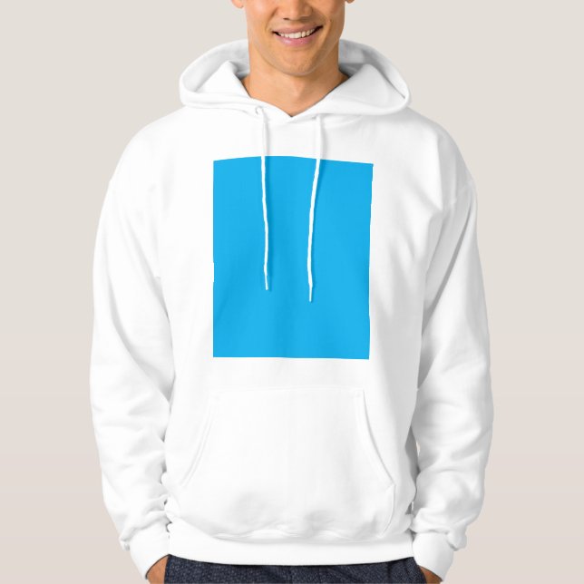 Solid Cyan Blue Background | Summer Minimal Style Hoodie (Front)