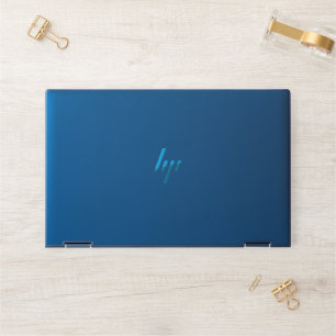 Solid Cyan Blue Background Summer Minimal Style HP Laptop Skin