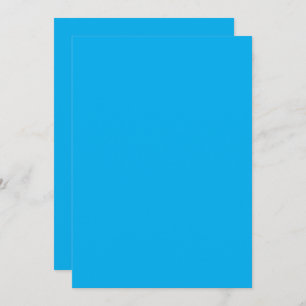 Solid Cyan Blue Background Summer Minimal Style Invitation