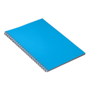 Solid Cyan Blue Background Summer Minimal Style Notebook
