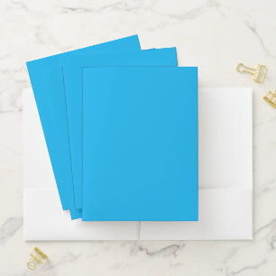 Solid Cyan Blue Background   Summer Minimal Style Pocket Folder