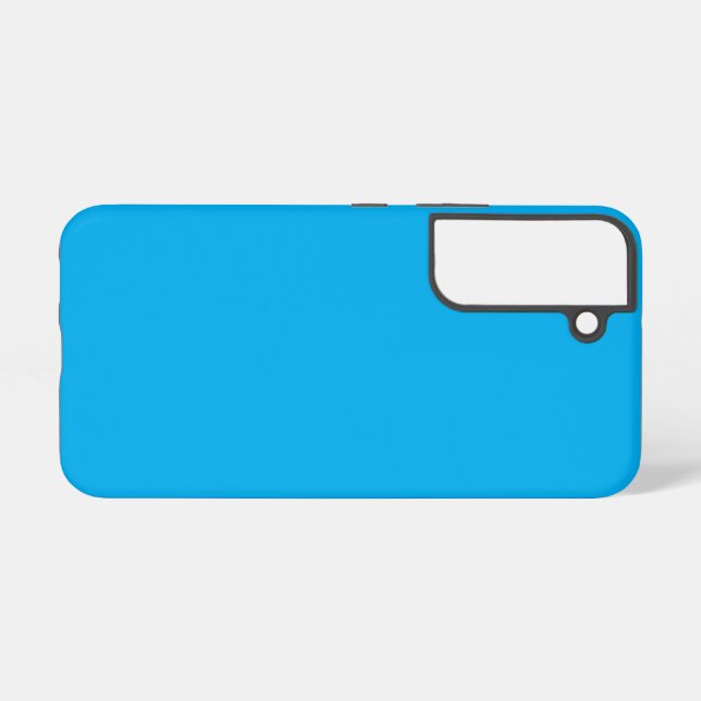 Solid Cyan Blue Background | Summer Minimal Style Samsung Galaxy Case (Back Horizontal)