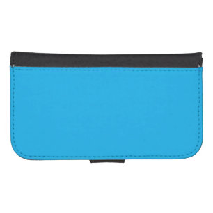 Solid Cyan Blue Background Summer Minimal Style Galaxy S4 Wallet Case