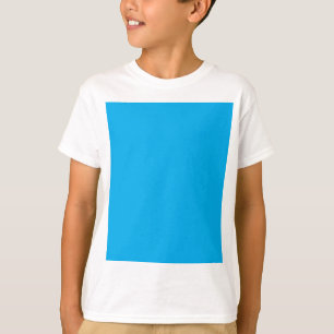 Solid Cyan Blue Background Summer Minimal Style T-Shirt