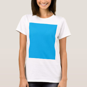 Solid Cyan Blue Background   Summer Minimal Style T-Shirt