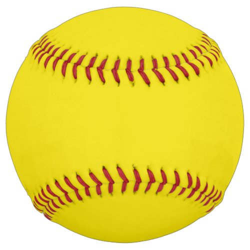 Solid dandelion yellow softball