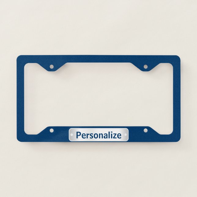 Solid Dark Blue License Plate Frame (Front)