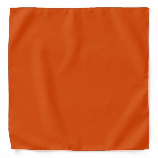 Solid dark burnt orange bandana (Front)
