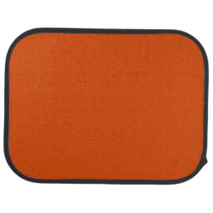 Solid dark burnt orange car floor mat