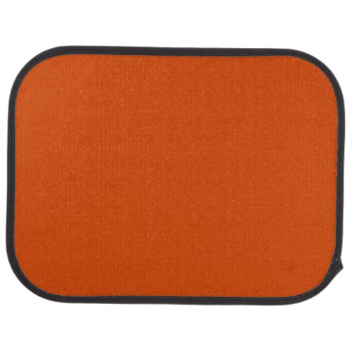 Solid dark burnt orange car floor mat