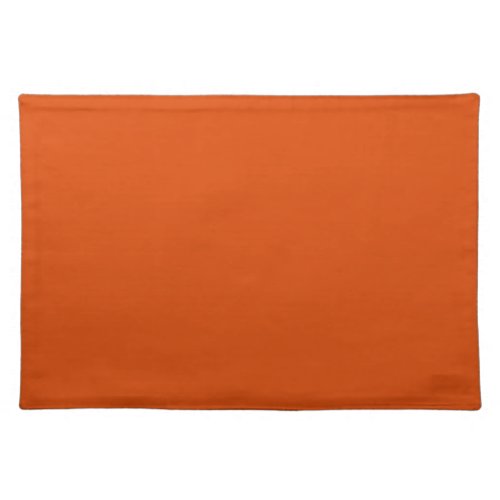 Solid dark burnt orange cloth placemat