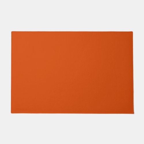 Solid dark burnt orange doormat