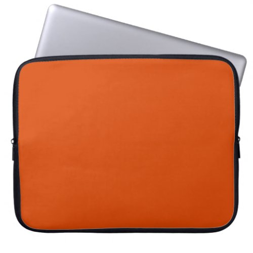 Solid dark burnt orange laptop sleeve