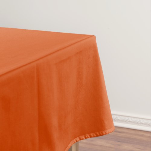 Solid dark burnt orange tablecloth