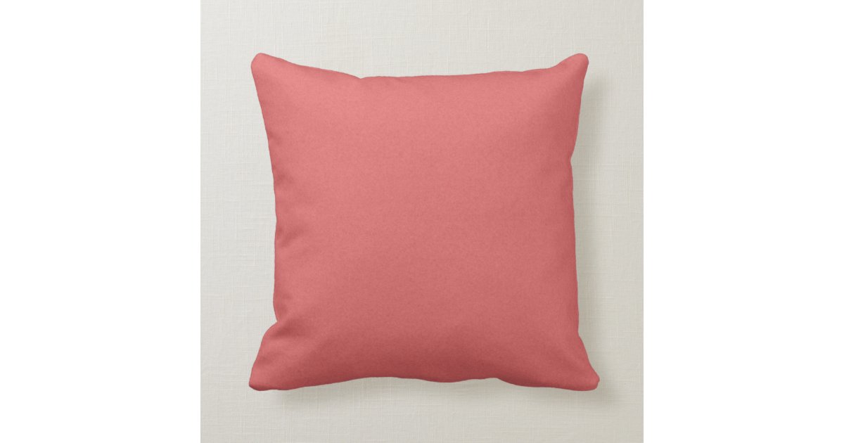 Solid Dark Coral Color Background Wallpaper Textur Throw Pillow