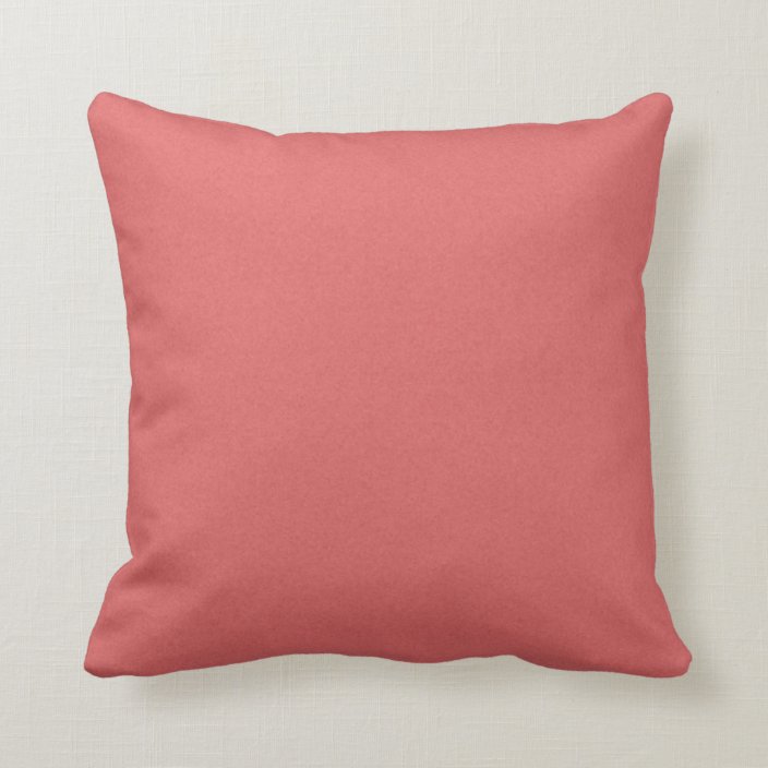 Solid Dark Coral Color Background Wallpaper Textur Throw Pillow Zazzle Com