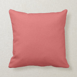 SOLID DARK CORAL COLOR BACKGROUND WALLPAPER TEXTUR THROW PILLOW