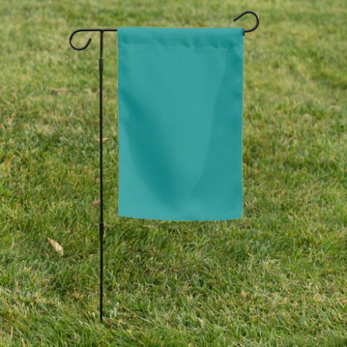 Solid dark cyan teal garden flag