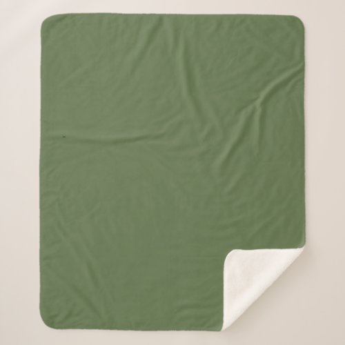 Solid Dark Deep Green by Premium Collections Sherpa Blanket